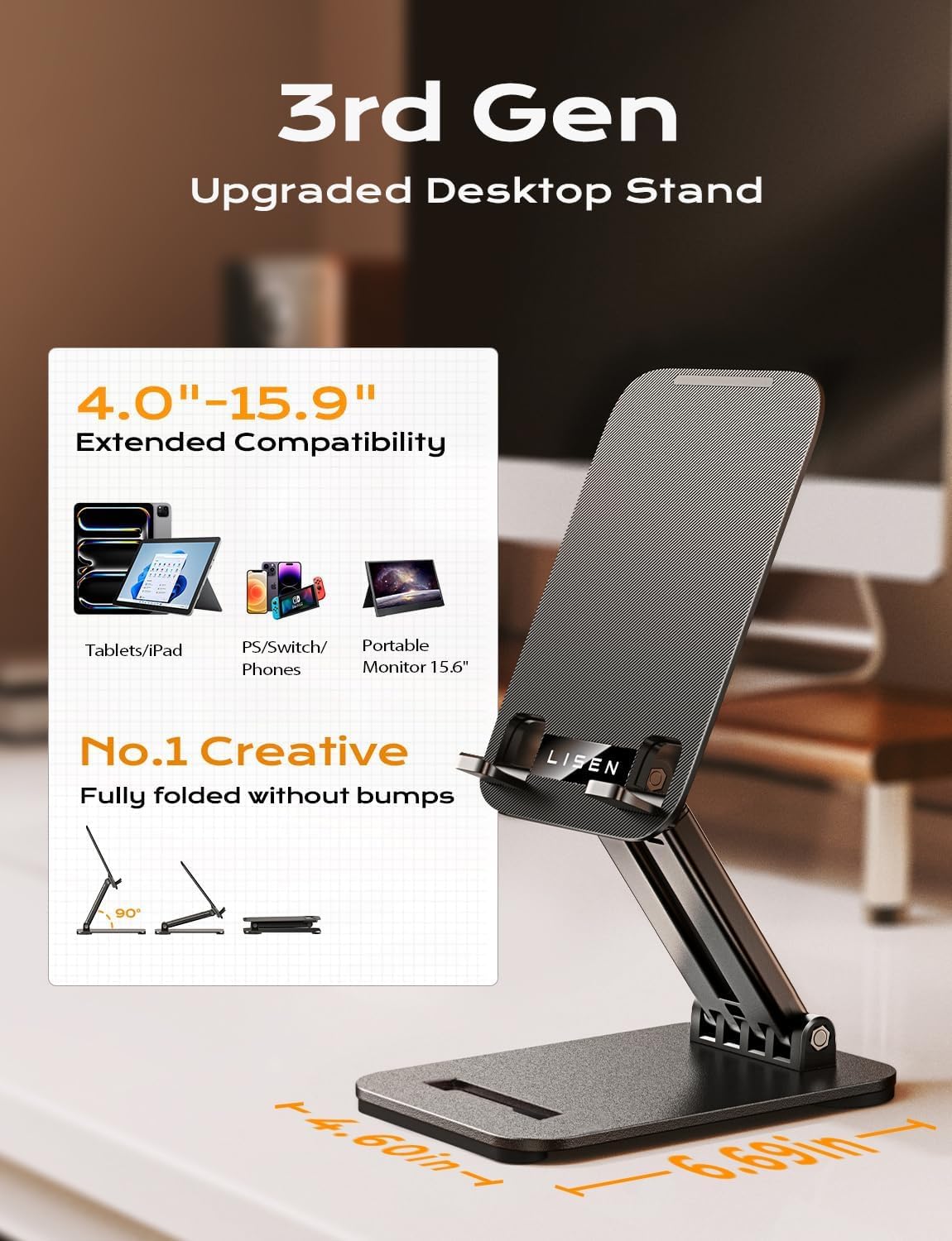 Lisen Tablet Stand for Desk Portable