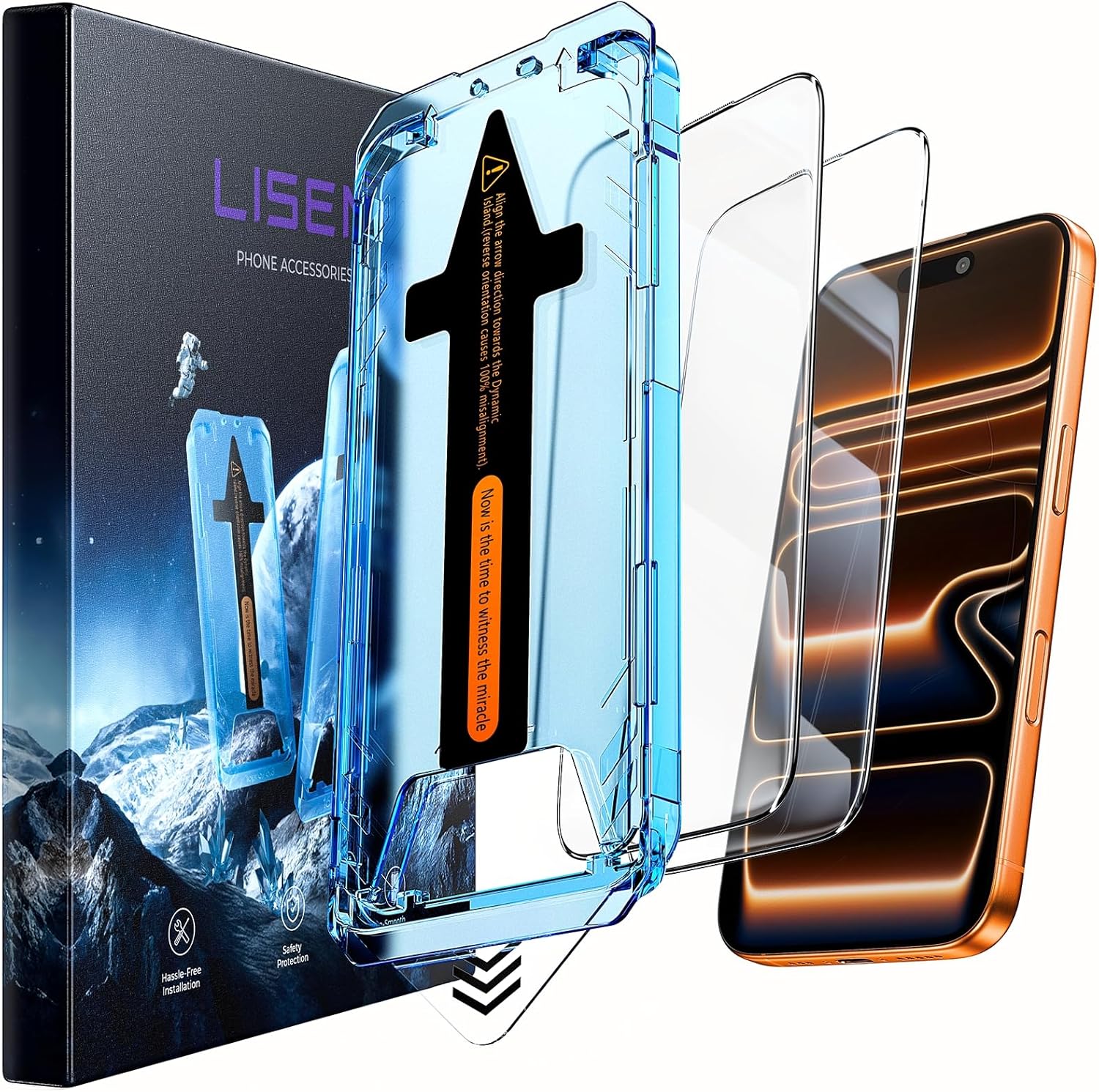 LISEN 2 Pack for iPhone 17 Pro Max/iPhone 16 Pro Max Screen Protector
