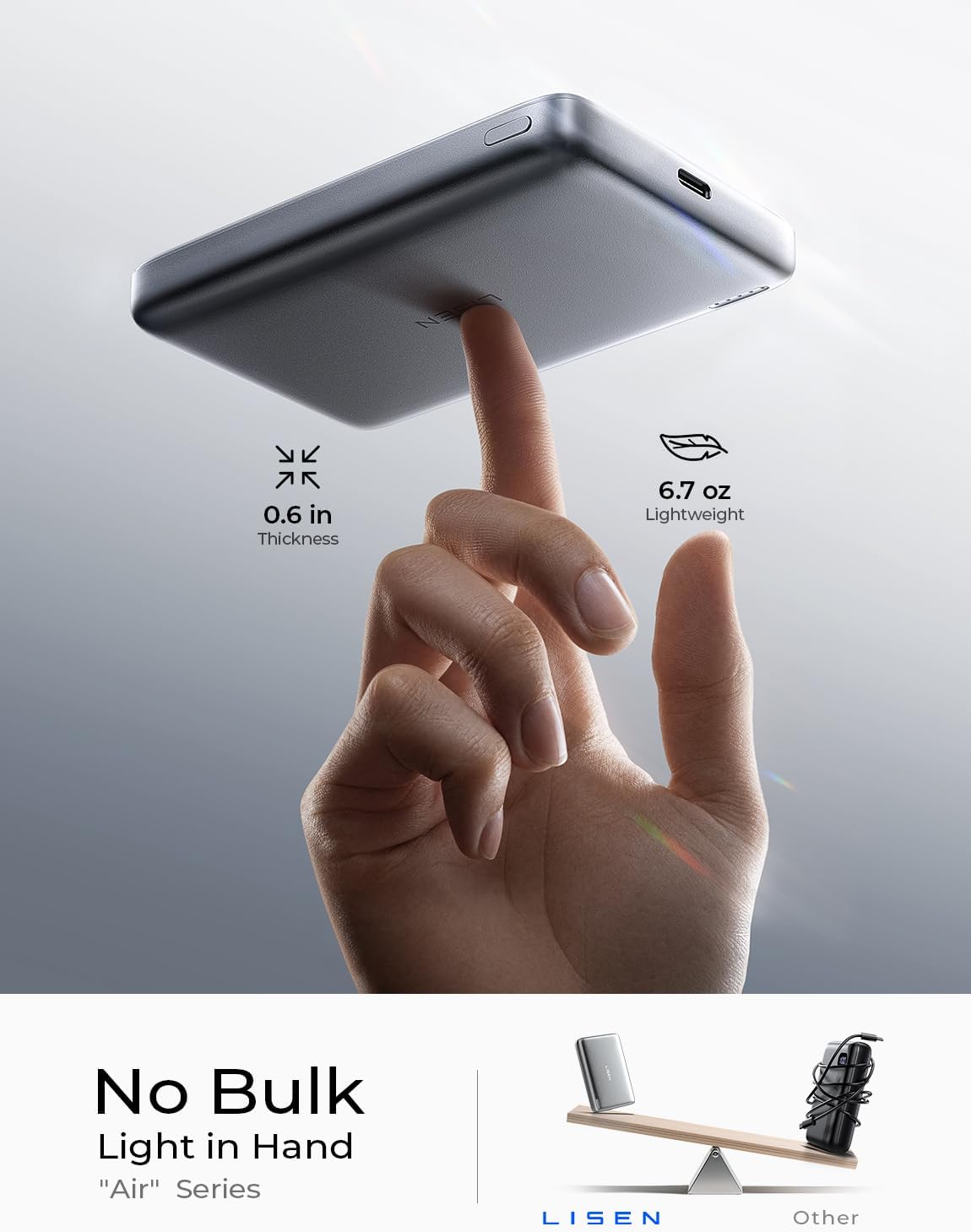 Magnetic Portable Charger for iPhone 18 [Qi2 Certified] Magsafe Power Bank