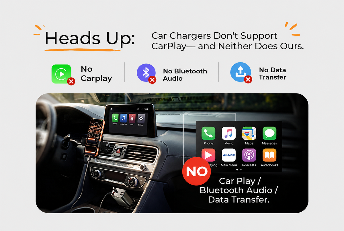 Charging Only — No CarPlay or Data Transfer
