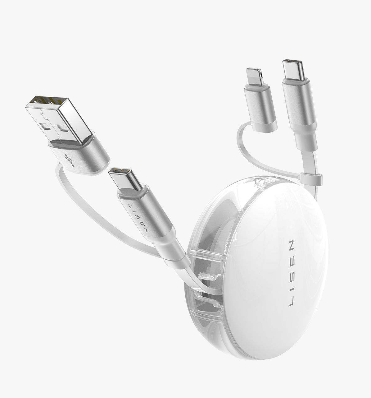 LISEN 3-in-1 Retractable Charging Cable