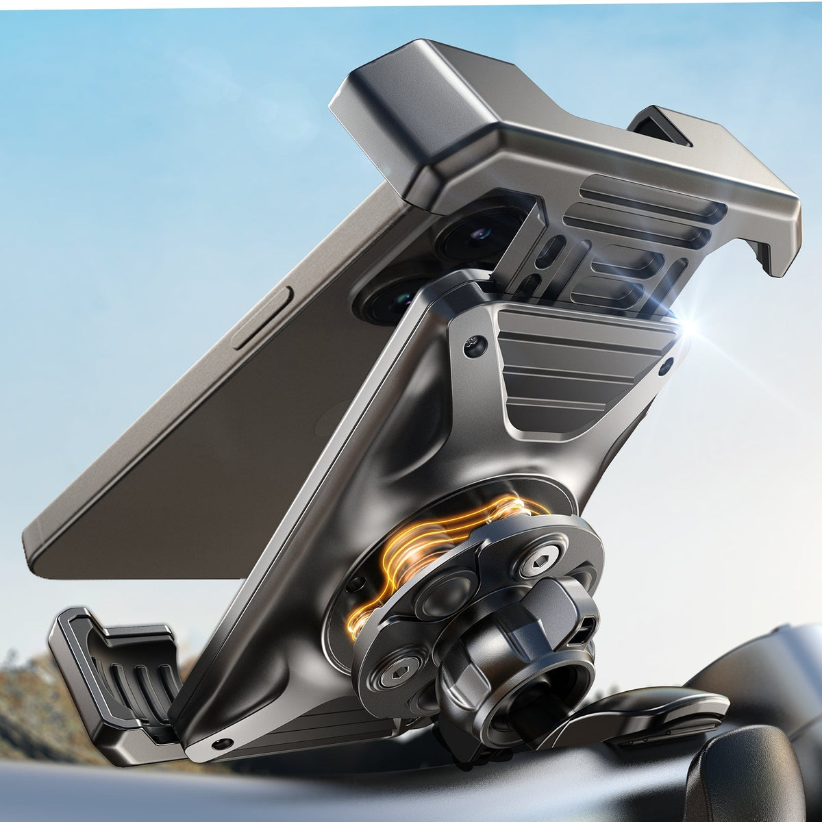 LISEN Motorcycle Phone Mount [Anti Vibaration], 2024 Upgraded Bike Pho