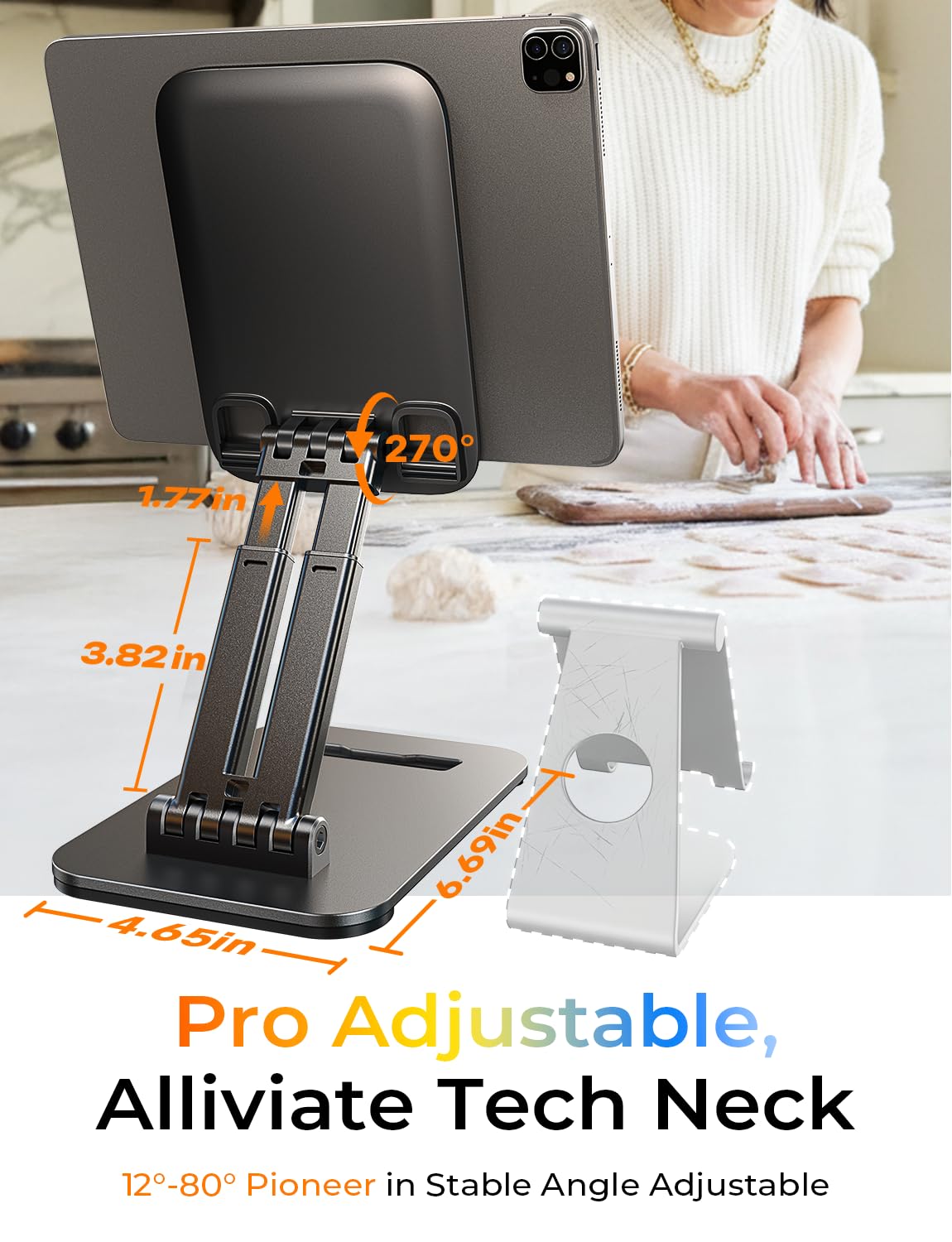 LISEN for iPad Tablet Stand for Desk Portable Monitor Stand iPad Holder