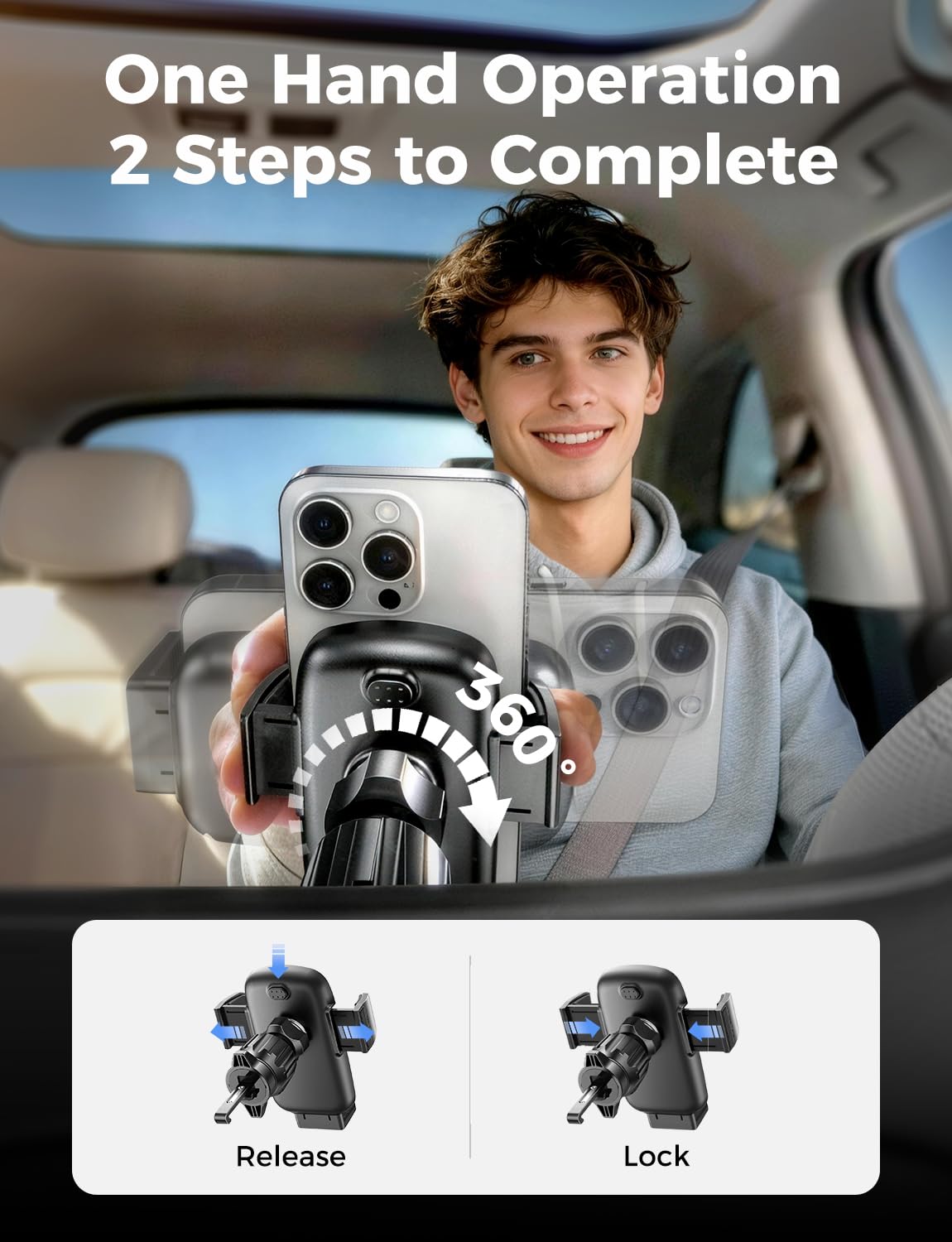LISEN Best Car Phone Holder for Car Mobile Phone Holder Cars Air Vent