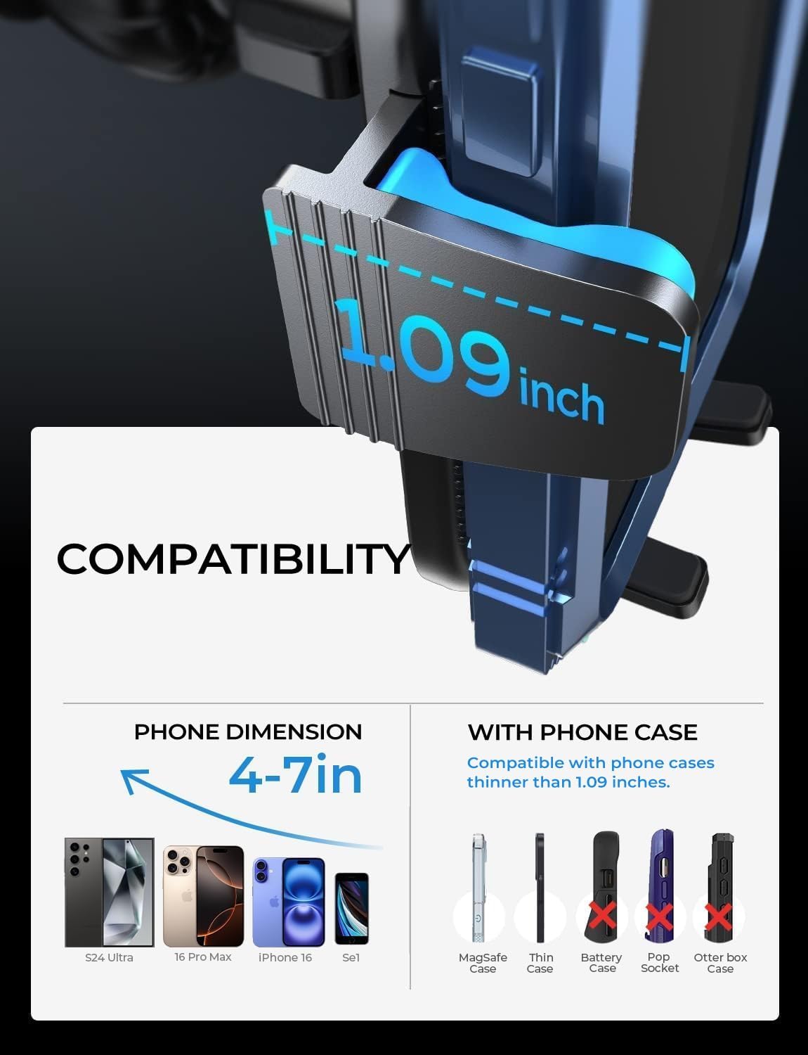 LISEN Best Car Phone Holder for Car Mobile Phone Holder Cars Air Vent