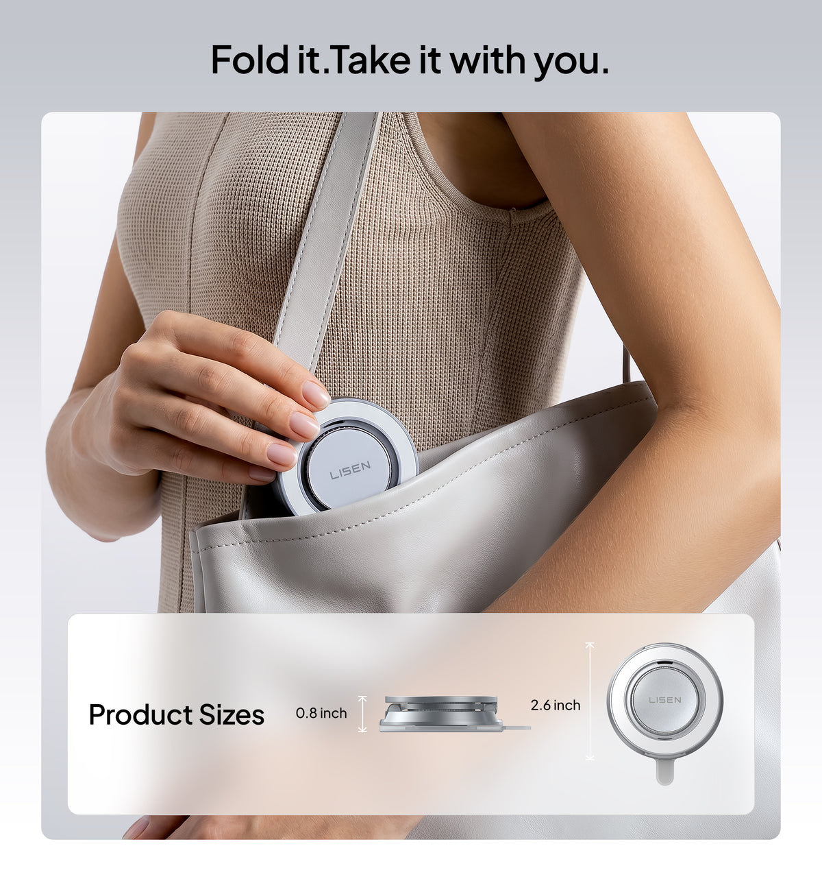 LISEN 360° Vacuum Suction MagSafe Car Mount